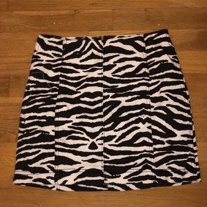 Zebra print skirt